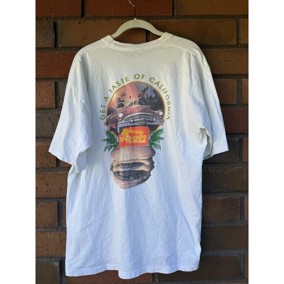 90'S IN-N-OUT BURGER Single Stitch T-Shirt Men's Large/X-Large 1993 Back Print - Picture 1 of 16